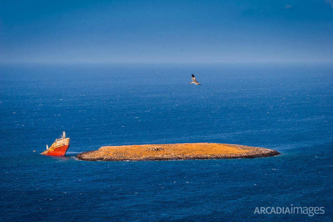 The Nordland shipwreck (year 2000). Diakofti, Kythera island, Greece