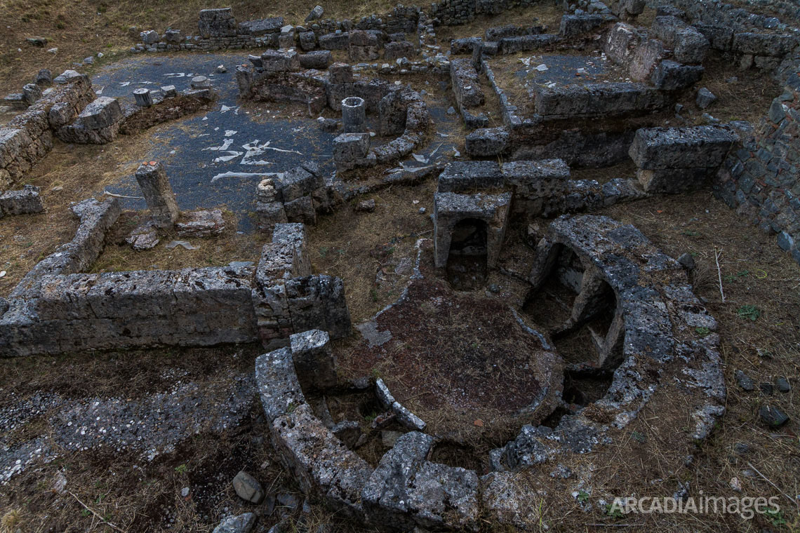 Ruins of the Asclepeion at ancient Gortys. Arcadia, Peloponnese