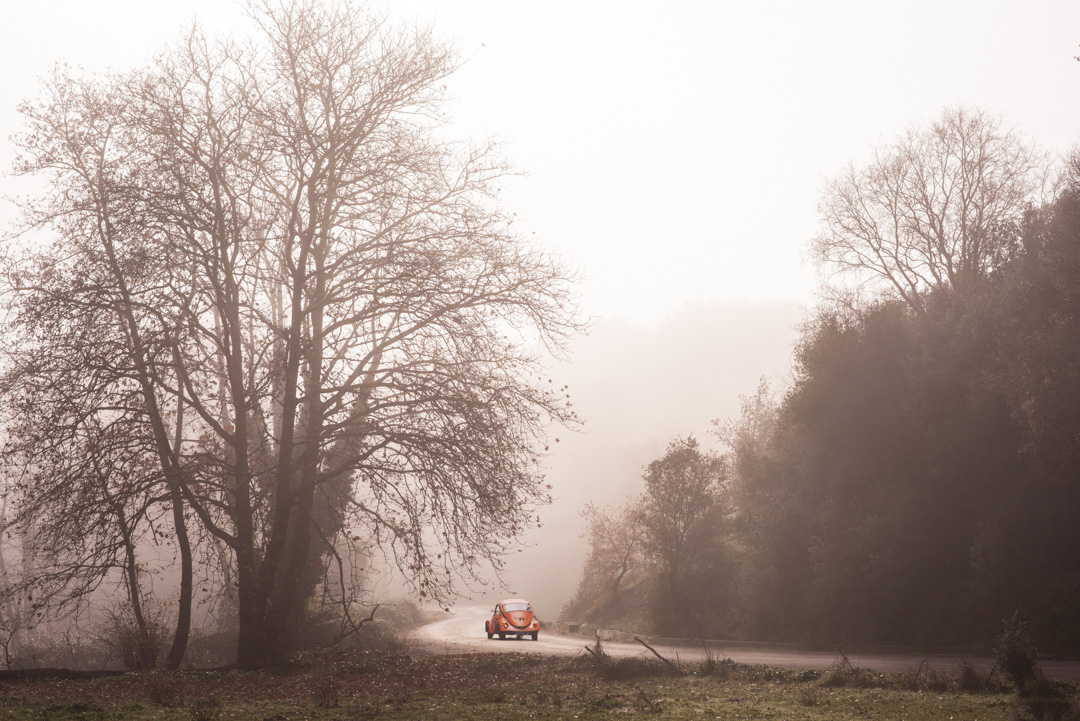 An orange vintage beetle car in Arcadia Ⓒ Theodoros Papageorgiou, Arcadia Images